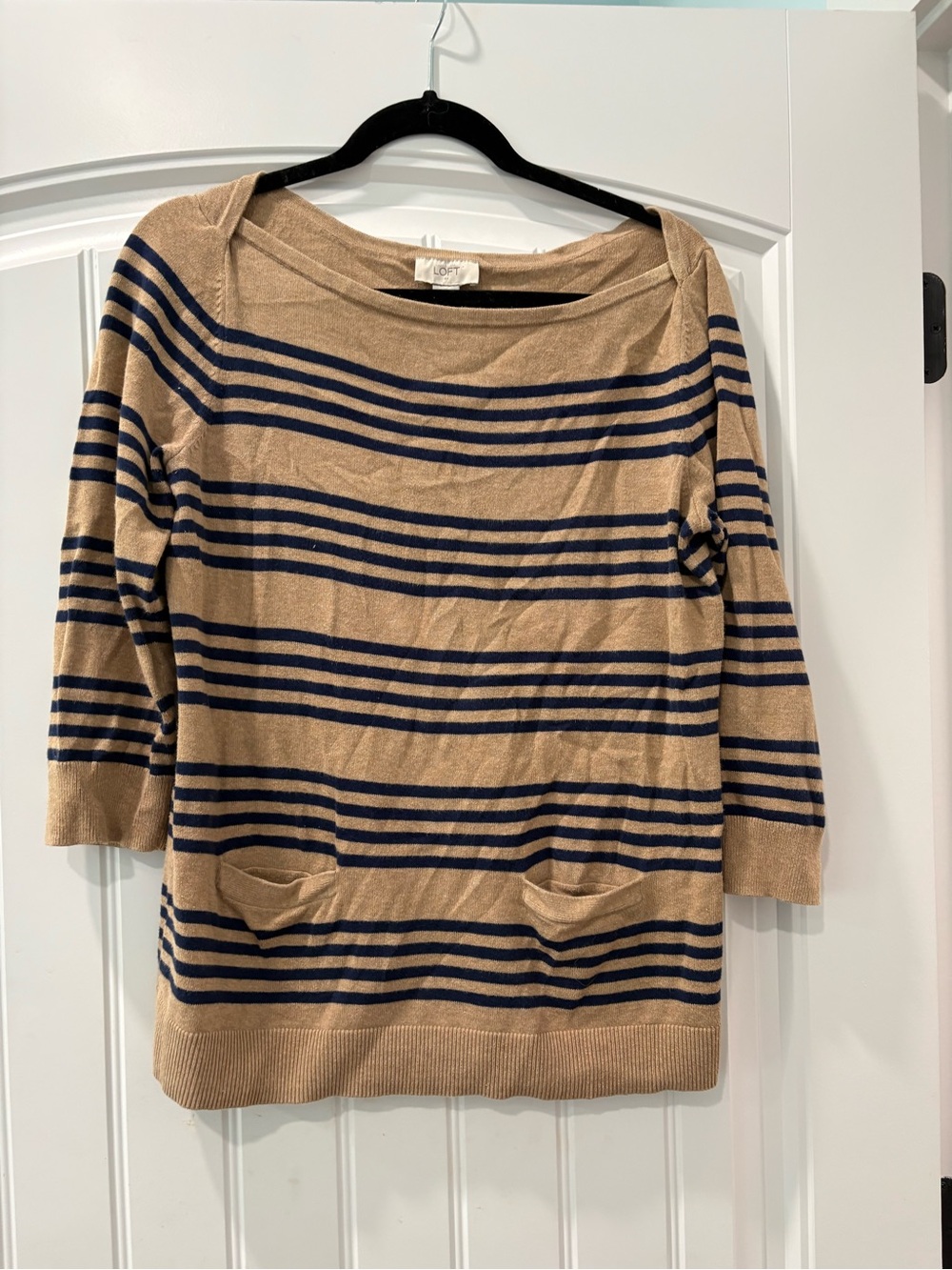 Loft Light Weight Stripped  Sweater Womens Medium